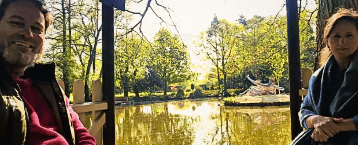 Featured image for “Peace, Love, and Big Fish at Bhaktivedanta Manor: A Gauranga Meditation by the Lake”