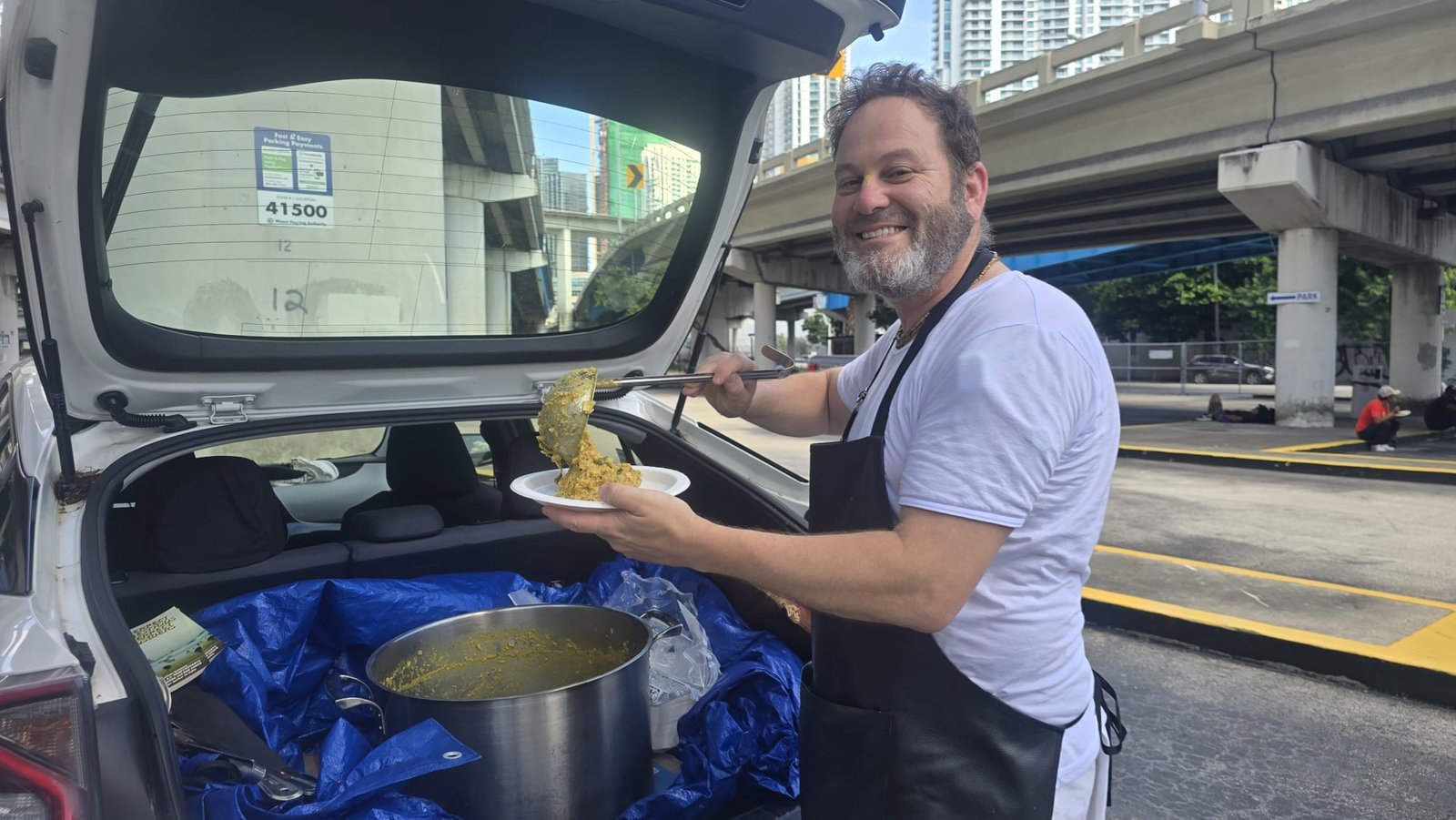 Giving out Food